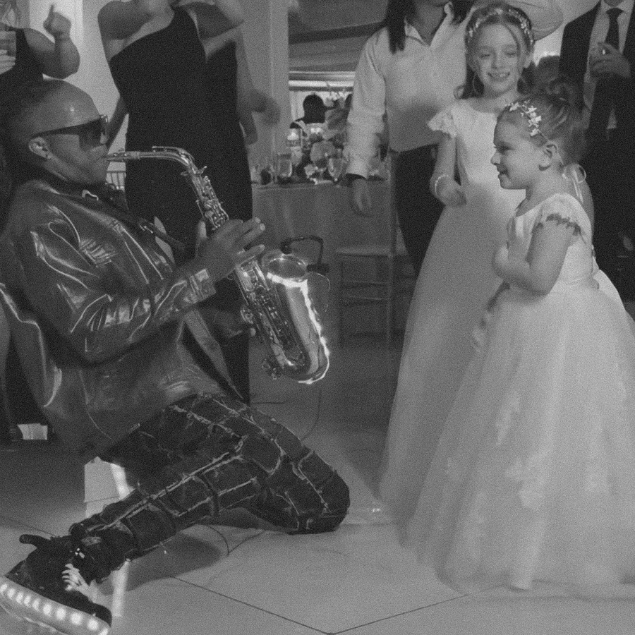 Live musician performing at a wedding.