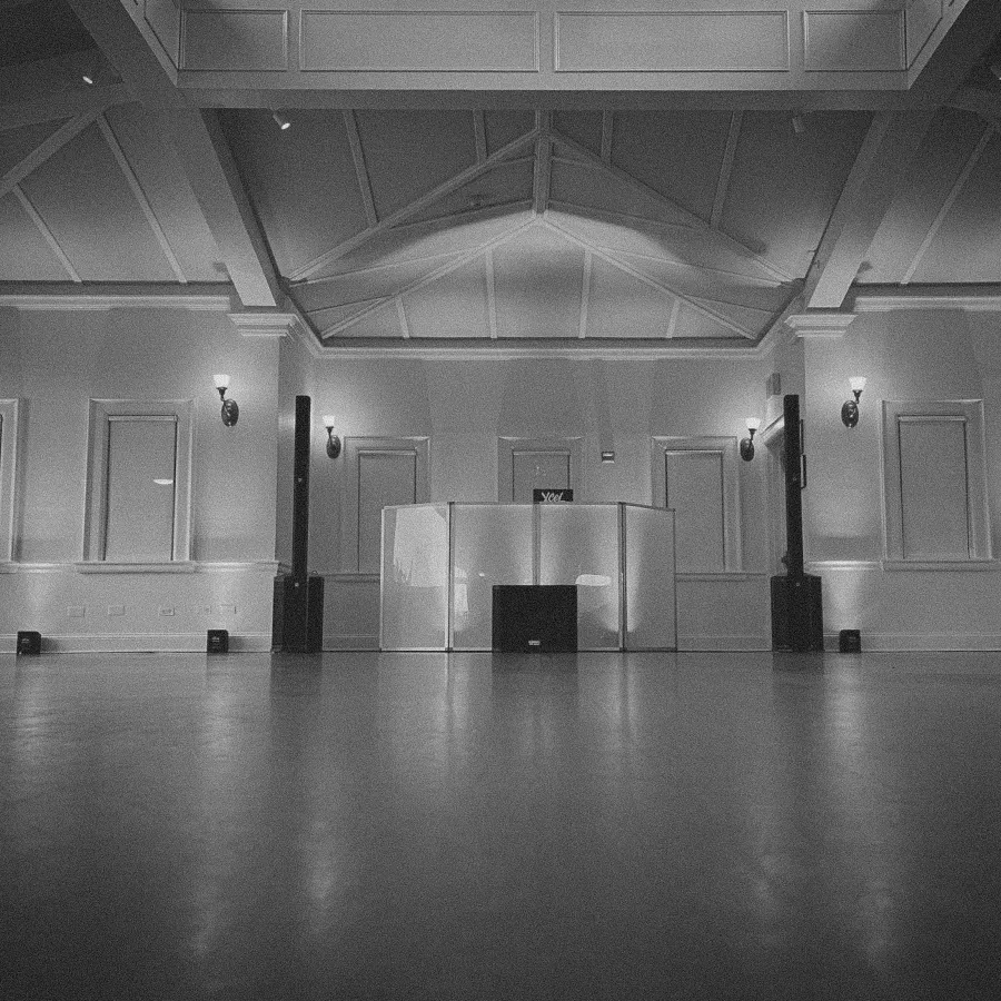 Elegant lighting setup at an event venue.